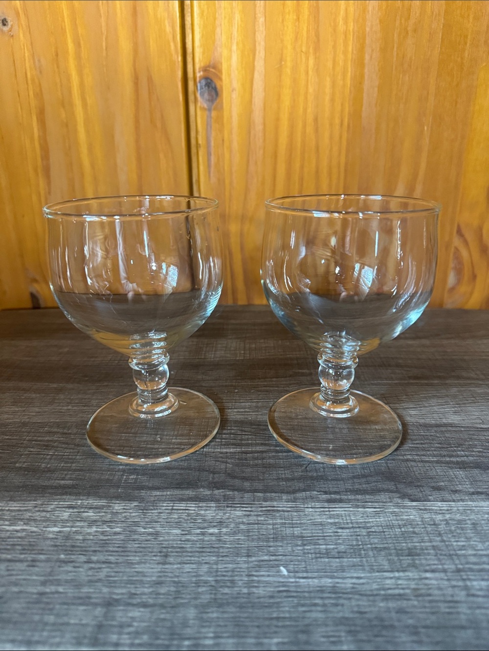 Clear Glass Goblet Set - Elegant Stemmed Drinking Glasses